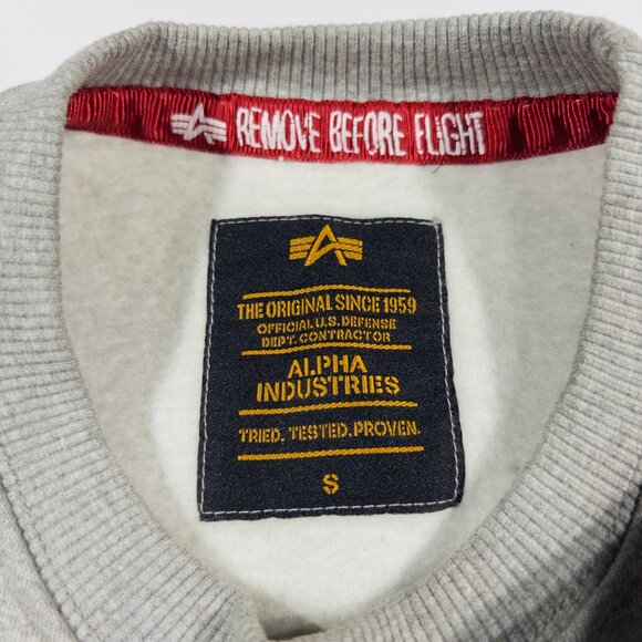 Alpha Industries Men's Space Shuttle Sweatshirt Gray - Size Small - Picture 7 of 10